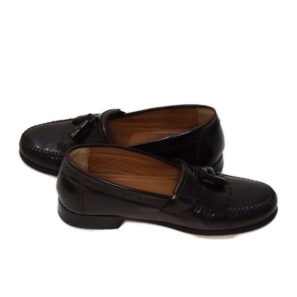 Bass Leather Grammar Kiltie Tassel Loafers 10EE - Picture 4 of 7